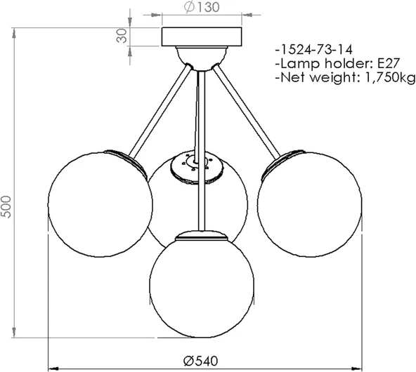 Polino 4lü Eskitme Plafonyer - Resim 6