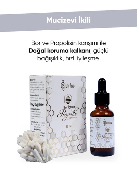 NUTRİBİO Bor İçeren Propolis Ekstratı 30ml ürün görseli 1