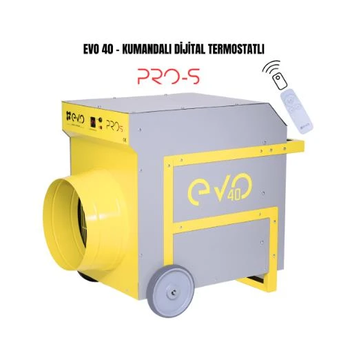 Evo 40 PROs - 40 kw Kumandalı ve Dijital Endüstriyel Elektrikli Fanlı Isıtıcı ürün görseli 1