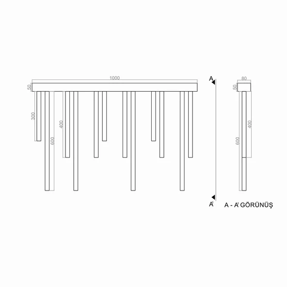 Pipe Plafonyer Led Avize 100 Cm 12li Boru Eskitme - Resim 4