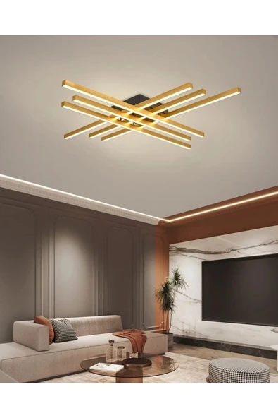 6 Çubuklu Sarı Led Tavan Aydınlatma - Resim 2