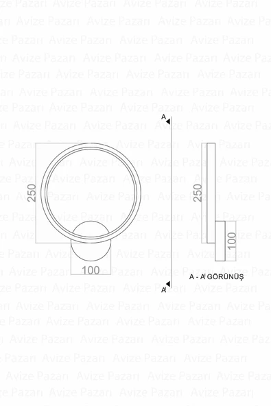 Konda Led Duvar Aplik ve Lidli Aplik - Resim 4