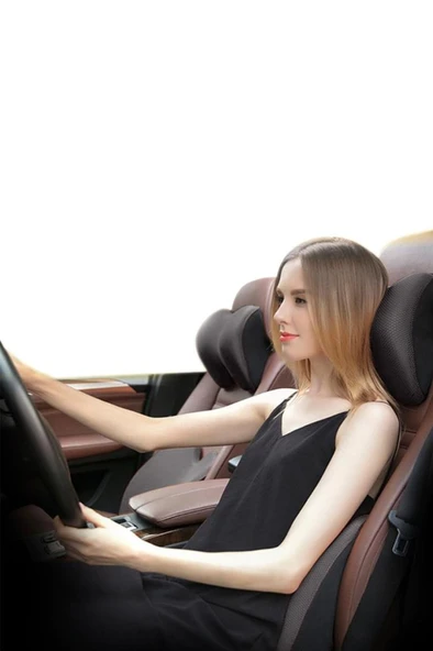 Viscofoam Carfort Büyük Visco Araç Boyun Yastığı – Ortopedik Oto Koltuk Boyun Desteği Siyah - Ergo Travel ürün görseli 1