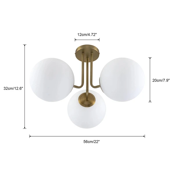 Rsylight 3'lü Modern Eskitme Kaplama Plafonyer - Resim 7