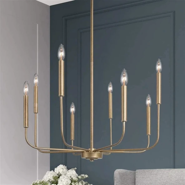 Wayli 8'li Modern Eskitmeli Avize - Resim 3