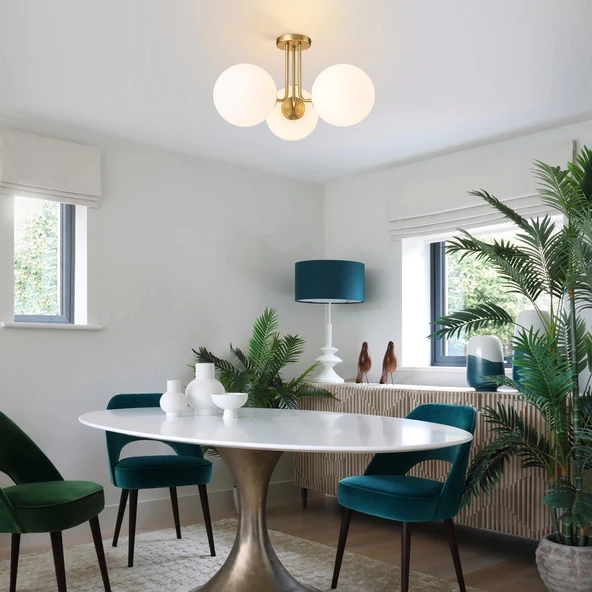 Rsylight 3'lü Modern Eskitme Kaplama Plafonyer - Resim 2