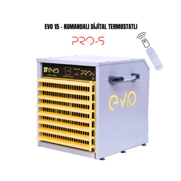 Evo 15 PROs - 15 kw Kumandalı ve Dijital Endüstriyel Elektrikli Fanlı Isıtıcı ürün görseli 1