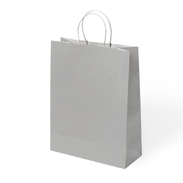 Büküm Saplı Kraft Kağıt Çanta 45x50x12 Cm Pakette 24 Ad. ürün görseli 1