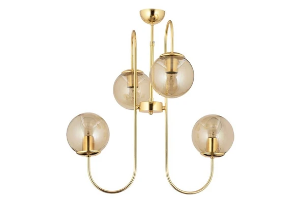 Sosa 4'lü Gold Bal Camlı Avize - Resim 2