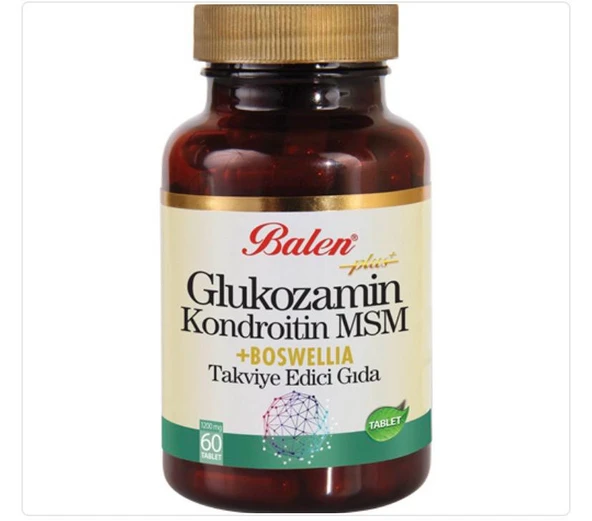 Balen Glukozamin Kondroitin MSM Bosiwellia Ak Günlük 60 Tablet ürün görseli 1