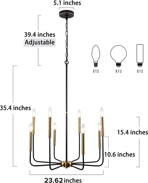 Wayli 8'li Modern Eskitme Avize - Resim 8