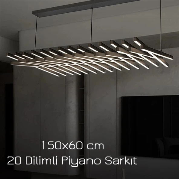 Lüks Modern Ledli Piyano Avize Günışığı Mutfak Üzeri Aydınlatma Yemek Masası Avize ürün görseli 1