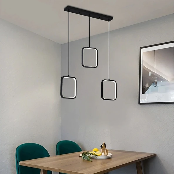 Symbol Sarkıt Led Avize 3x(30*30cm) - Resim 3