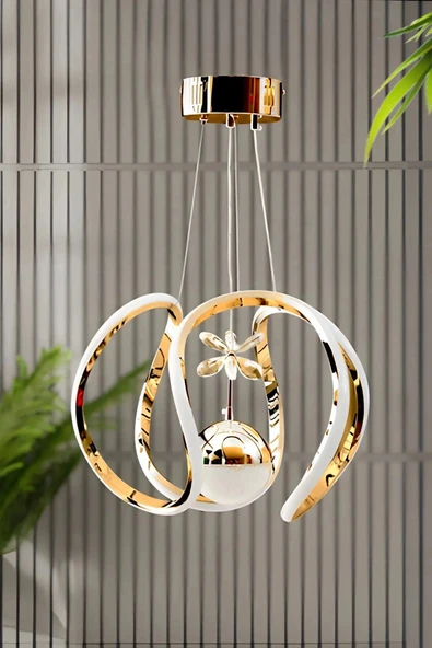 Model Clasy Gold Kaplama 3 Renk Modern Ledli Sarkıt Avize ürün görseli 1