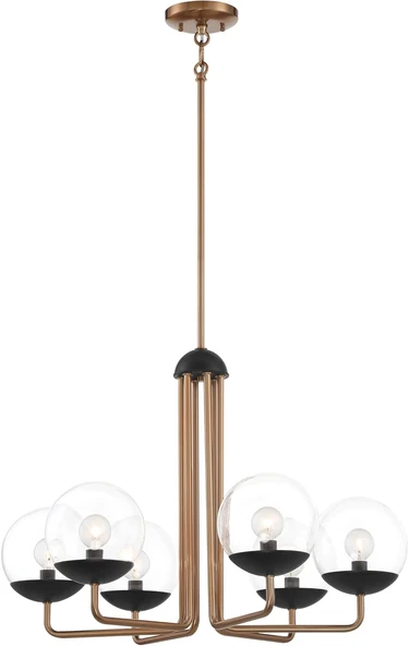 Outer 6'lü Bronz Sarkıt Avize ürün görseli 1