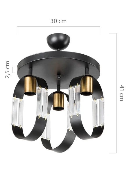 Nova 3Lü Plafonyer Avize - Resim 4