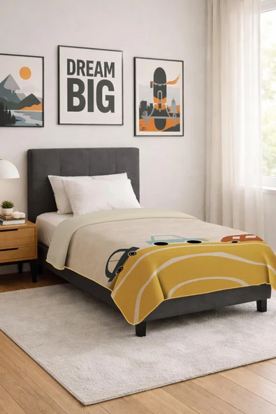Soft Touch Tek Kişilik Modern Konfor Serisi Termal Battaniye BT0007 RENKLİ 145 X 200 ürün görseli 1