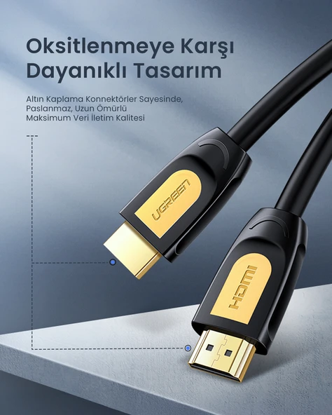 UGREEN 4K HDMI Kablo, 1 m, Siyah, 10115 - Resim 5
