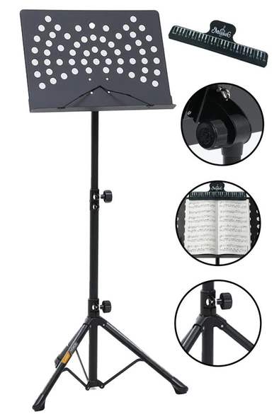 Lastvoice NT-109 PRO Şef Tipi Büyük Boy Yüksek Kaliteli Nota Sehpası Standı Seti ürün görseli 1