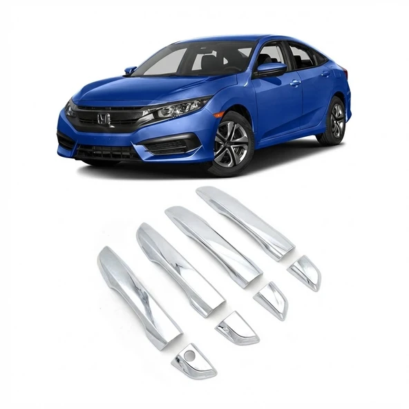 Honda Civic FC5 2016 - 2021 Uyumlu Kapı Kolu Krom ürün görseli 1