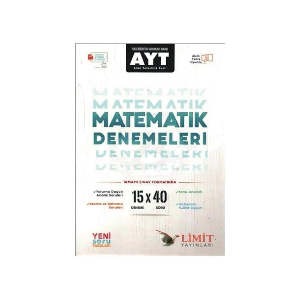 Limit Ayt 15 Li Matematik Denemeleri ürün görseli 1
