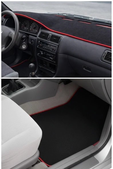 Toyota Corolla Efsane Kasa (1992-1998) Uyumlu 5’li Oto Halı Paspas & Torpido Koruma Kaplama Seti ürün görseli 1