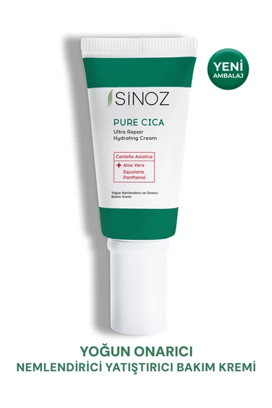 SİNOZ PURE CİCA YOĞUN ONARICI YATIŞTIRICI NEMLENDİRİCİ BAKIM KREMİ 50 ML TAHRİŞ OLMUŞ HASARLI CİLTLER İÇİN ürün görseli 1