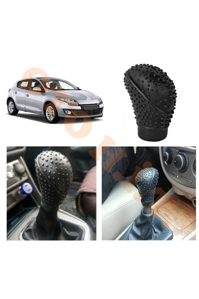 OTO H.İ.T. RENAULT MEGANE 3 MANUEL VİTES UYUMLU VİTES KILIFI MAT SİYAH ürün görseli 1