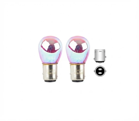 BAY15D PY21W/5W 12V Oto Sinyal Lambası Ampulü 93 Çift Duy 2'li Diadem ürün görseli 1