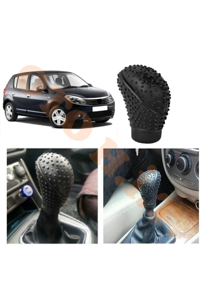 OTO H.İ.T. DACİA SANDERO STEPWAY 2009-2011 MANUEL VİTES UYUMLU VİTES KILIFI MAT SİYAH ürün görseli 1