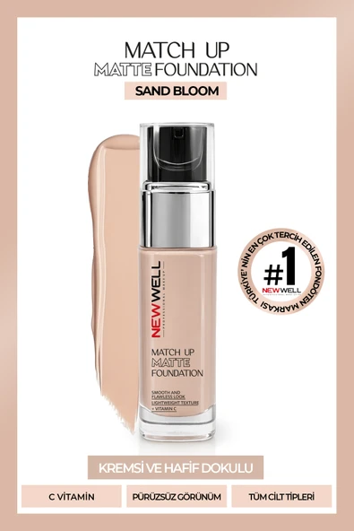 Match Up Matte Foundation Sand Bloom 01 34 gr ürün görseli 1