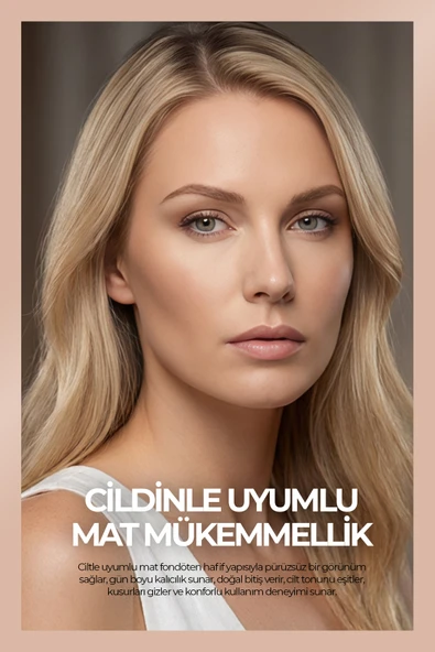 Match Up Matte Foundation Bronze Dust 02 34 gr - Resim 3