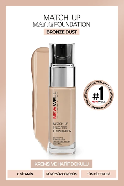Match Up Matte Foundation Bronze Dust 02 34 gr ürün görseli 1