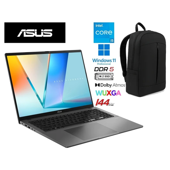 vivobook S16 S3607VA-RP045 P3 Intel Core I5 13420H 16GB 512GB SSD W11PRO 16" 144Hz Wuxga Taşınabilir Bilgisayar+Prestij Çanta ürün görseli 1