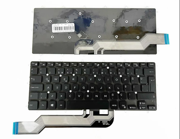 Dell Vostro 5370 5468 5471 ile Uyumlu Notebook Klavye - Siyah - TR ürün görseli 1
