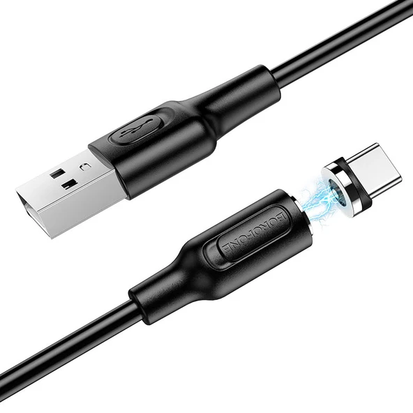 İphone Samsunhg Xiaomi Huawei Redmi Tecno Vivo Oppo Tablet Telefon Kulaklık UYumlu USB Type-c için manyetik şarj kablosu, 1 metre, 3A' ŞArj Kablosu ürün görseli 1