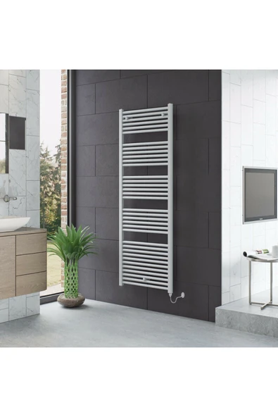 WEBER 500x1800 Termostatlı beyaz Elektrikli Havlupan Radyatör Isıtıcı 1. kalite ürün görseli 1