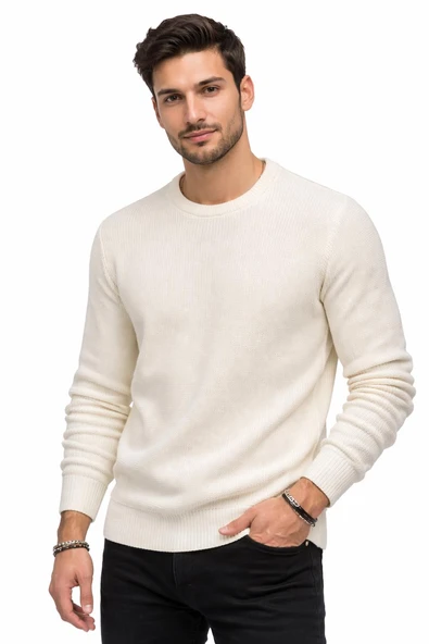 Turbulance Slim Fit Bisiklet Yaka Uzun Kol Erkek Triko - 7529 ürün görseli 1