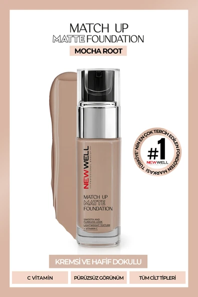 Match Up Matte Foundation Mocha Root 04 34 gr ürün görseli 1