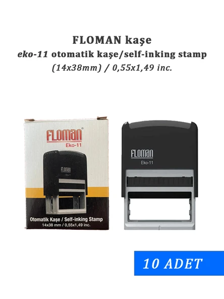 10 Adet kaşe eko-11 otomatik kaşe/self-inking stamp (14x38mm) ürün görseli 1