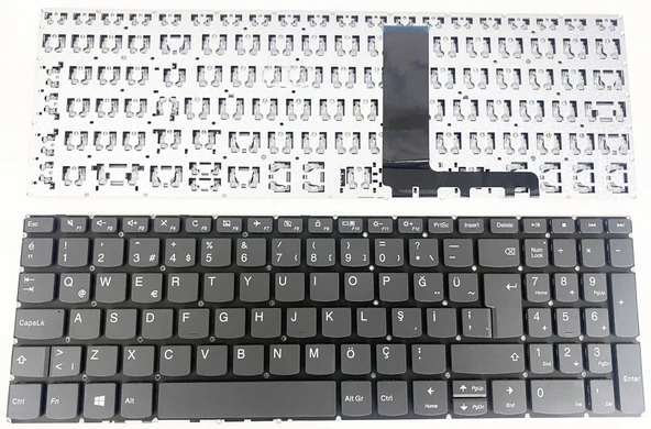 Lenovo ideapad 3 V330-15IKB, V130-15IKB 81HN 330S-15ARR ile Uyumlu Notebook Klavye - Siyah - TR ürün görseli 1