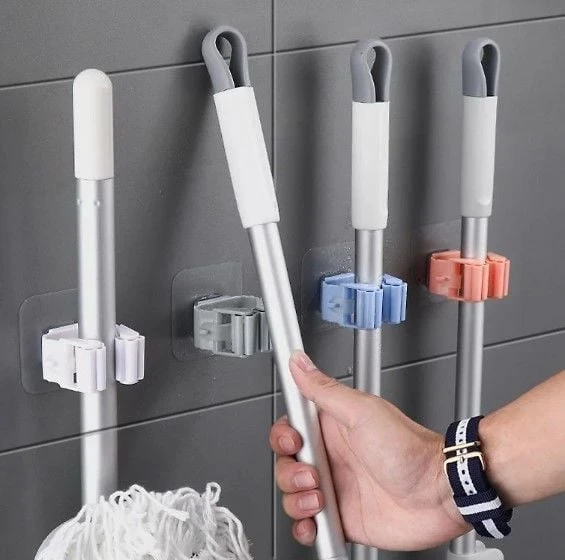 Yapışkanlı Pratik Mop Tutucu 4 Adet Beyaz ürün görseli 1