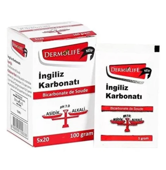 Dermolife İngiliz Karbonatı 20 Stiks 5X20 100 Gr ürün görseli 1