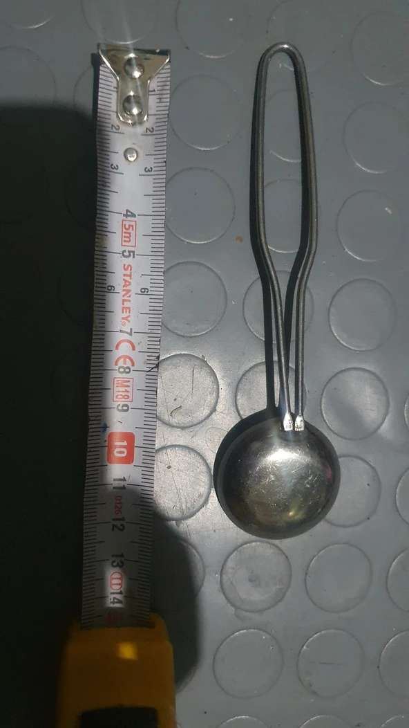 Mini Kahve kepçesi spatul paslanmaz çelik - Resim 2