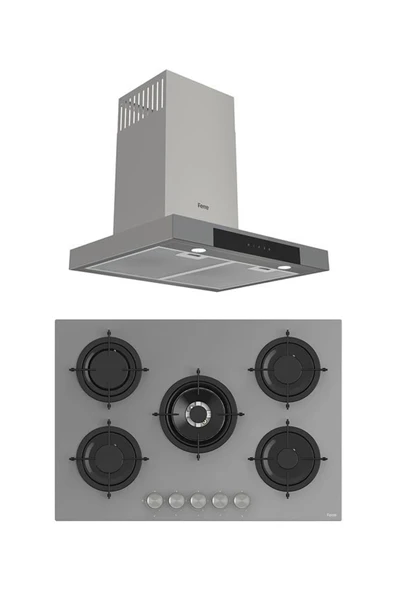 Ferre MEGA PLUS SERİSİ 2'Lİ CAM ANKASTRE SET (D102-RS038) ürün görseli 1