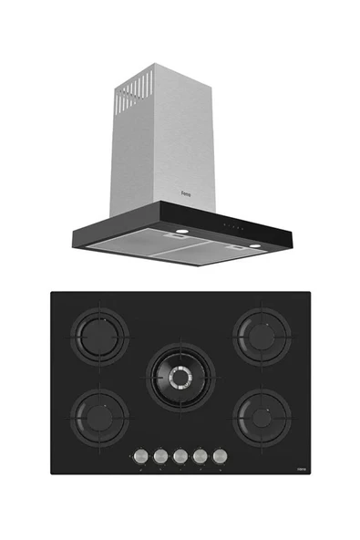 Ferre MEGA PLUS SERİSİ 2'Lİ CAM ANKASTRE SET (D100-RS035) ürün görseli 1