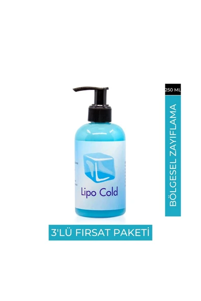Lipo Cold Sıkılığa Inceliğe Hafifliğe Ve Selülilitlerinize Güçlü Etkide Krem 250 ml X 3 ADET ürün görseli 1