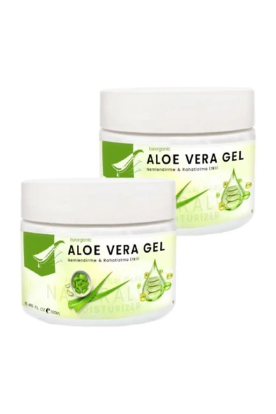 Eurorganic Aloe Vera Jel Cildiniz İçin Ferahlama ve Nem Dokunuş 100 ml x 2 adet ürün görseli 1