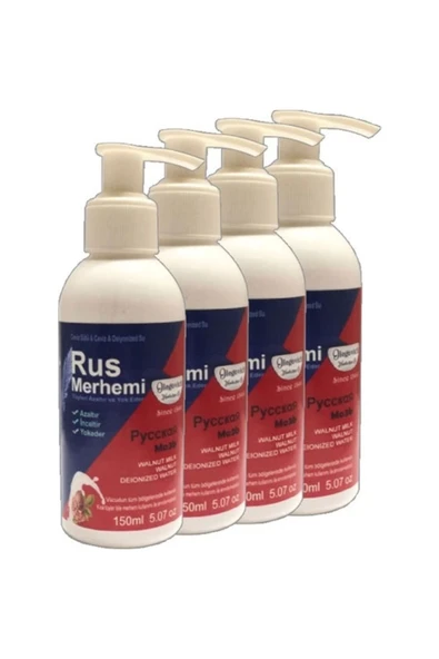 Blue Tüylere Krem 4 Tane x 150 ml Cevizli & Ceviz Sütlü Russ Merhemi ürün görseli 1