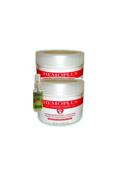 Süper Hemoplus 2x100 ml Rahatlama Bakım Kremi + 30 ml Çörek Otu Yağı ile ürün görseli 1